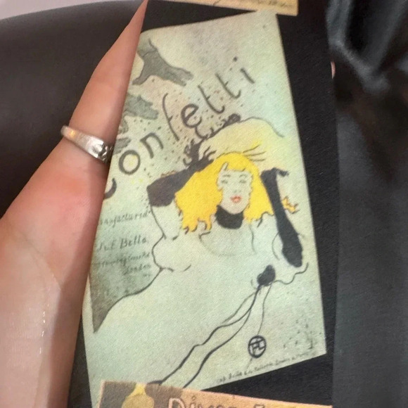 Vintage 90s Toulouse-Lautrec Posters Tie - Picture 5 of 8